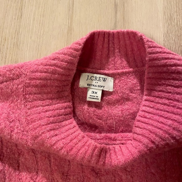 J Crew Factory Cable Knit Mock Turtleneck Sweater - Picture 2 of 7